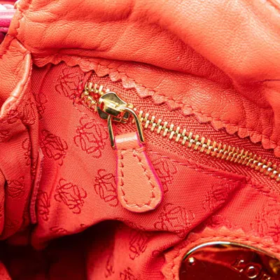 Pre-owned Loewe Pink Red Color Leather Shoulder Bag ()