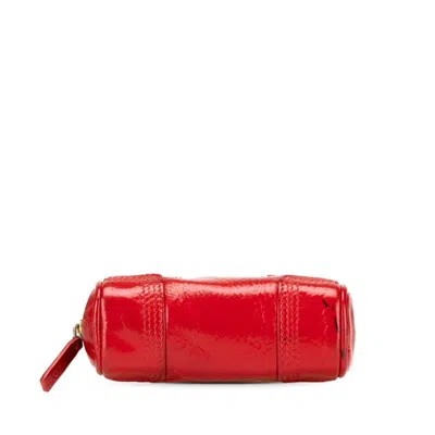 Pre-owned Loewe Red Color Patent Leather Shoulder Bag ()