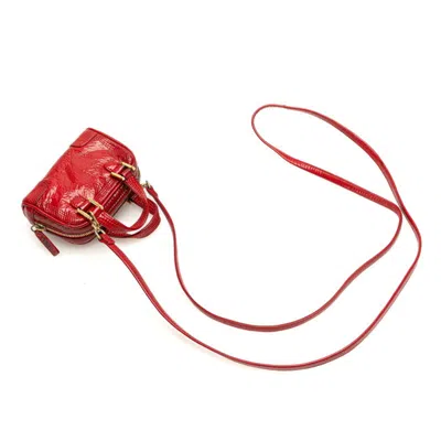 Pre-owned Loewe Red Color Patent Leather Shoulder Bag ()
