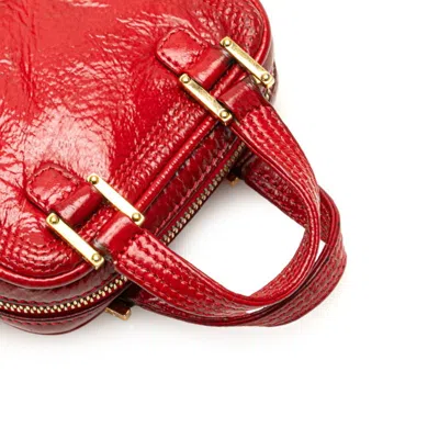 Pre-owned Loewe Red Color Patent Leather Shoulder Bag ()