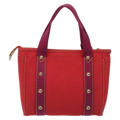Pre-owned Louis Vuitton Antigua Red Canvas Tote Bag ()