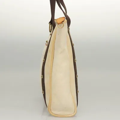 Pre-owned Louis Vuitton Antigua White Canvas Tote Bag ()