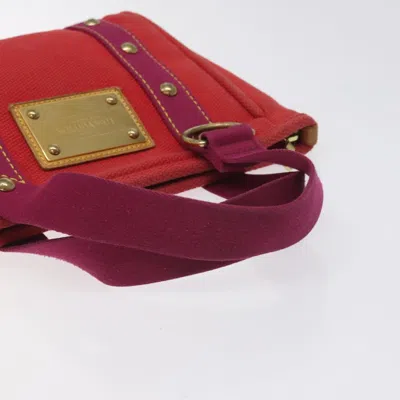 Pre-owned Louis Vuitton Antigua Red Canvas Tote Bag ()