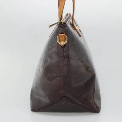 Pre-owned Louis Vuitton Bellevue Burgundy Patent Leather Tote Bag ()