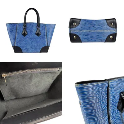 Pre-owned Louis Vuitton Black Blue Denim Handbag ()