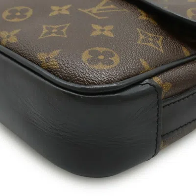 Pre-owned Louis Vuitton Black Brown Monogram Pochette Shoulder Bag ()