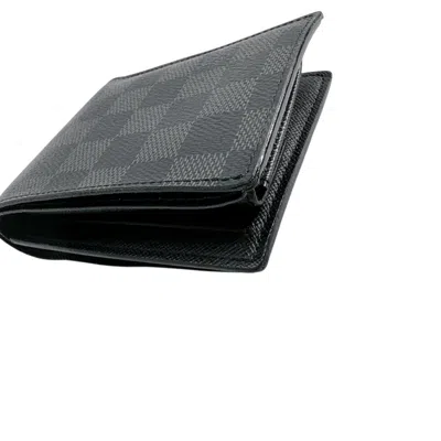 Pre-owned Louis Vuitton Black Damier Graphite Canvas Wallet (bi-fold) ()