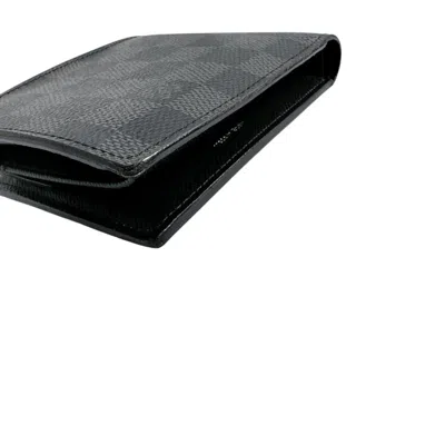 Pre-owned Louis Vuitton Black Damier Graphite Canvas Wallet (bi-fold) ()