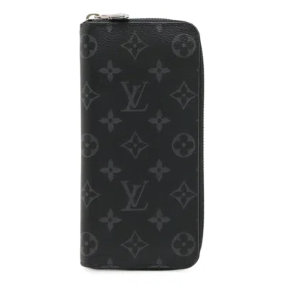 Pre-owned Louis Vuitton Black Gray Monogram Eclipse Monogram Eclipse Coin Purse/coin Case () In Multi