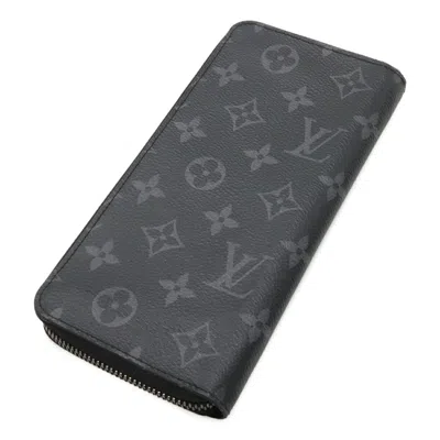 Pre-owned Louis Vuitton Black Gray Monogram Eclipse Monogram Eclipse Coin Purse/coin Case () In Multi