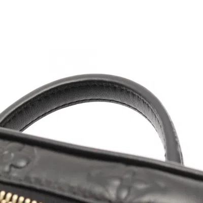 Pre-owned Louis Vuitton Black Leather Handbag Vanity Bag ()