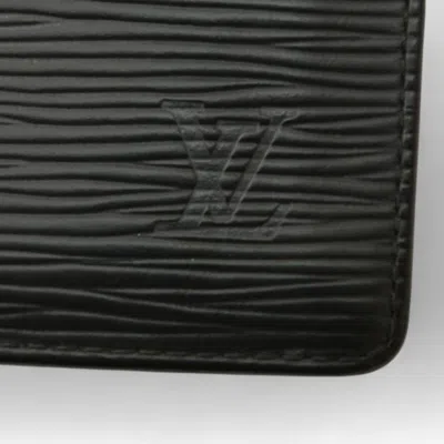 Pre-owned Louis Vuitton Black Leather Long Bill Wallet (bi-fold) ()
