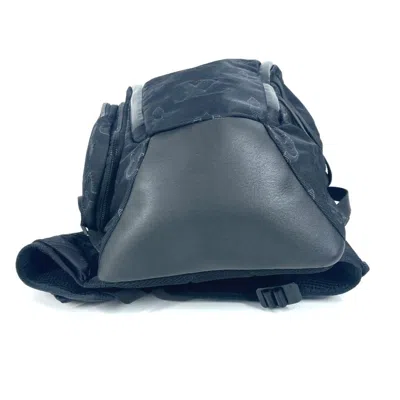 Pre-owned Louis Vuitton Black Leather Nylon Backpack ()