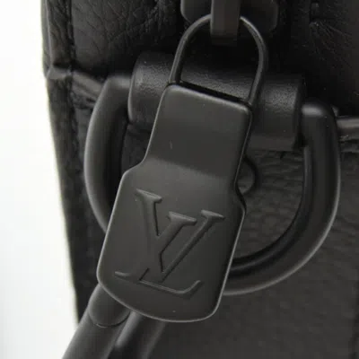 Pre-owned Louis Vuitton Black Noir Monogram Shadow Shoulder Bag ()