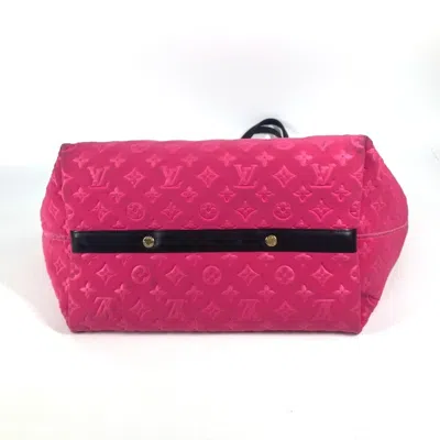 Pre-owned Louis Vuitton Black Pink Microfiber Shoulder Bag Tote Bag ()