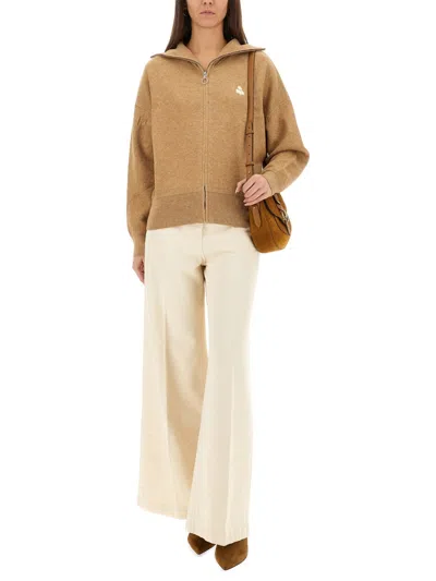 Isabel Marant Étoile "axelle" Jersey In Brown