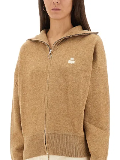 Isabel Marant Étoile "axelle" Jersey In Brown