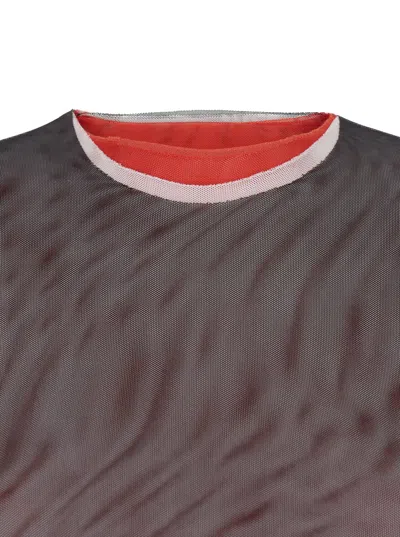 Msgm Crewneck Layered Blouse In Black