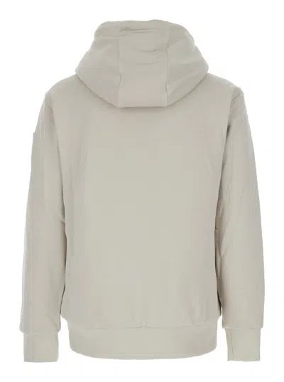 Moose Knuckles Regular Fit Drawstring Hoodie With Zip Closure In Neutral
