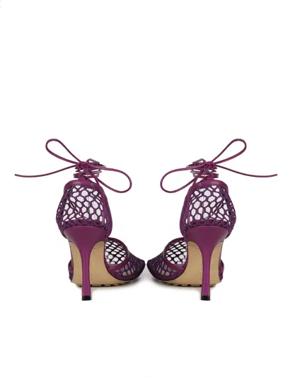 Bottega Veneta Stretch Leather Ankle Wrap Sandal In Red