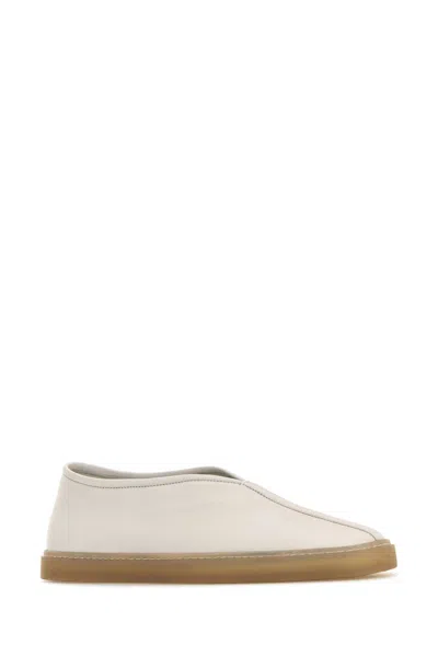 Lemaire Linoleum Piped Sneakers In White