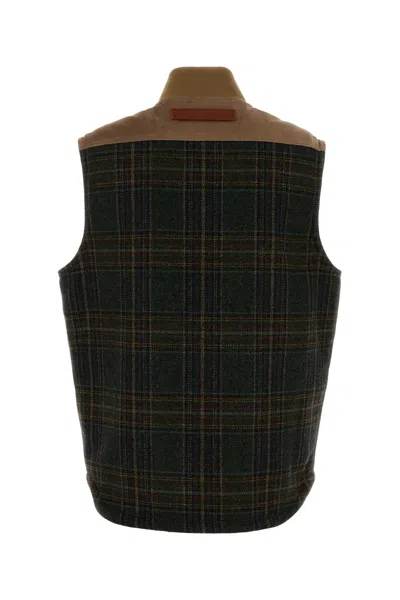 Junya Watanabe Sleeveless Jacket With Patch Pockets And Contrast Panels