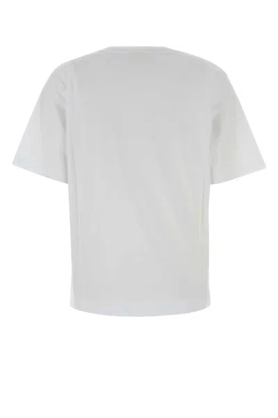 Dries Van Noten Cotton Heydu T-shirt With Crew Neck And Buttons In White