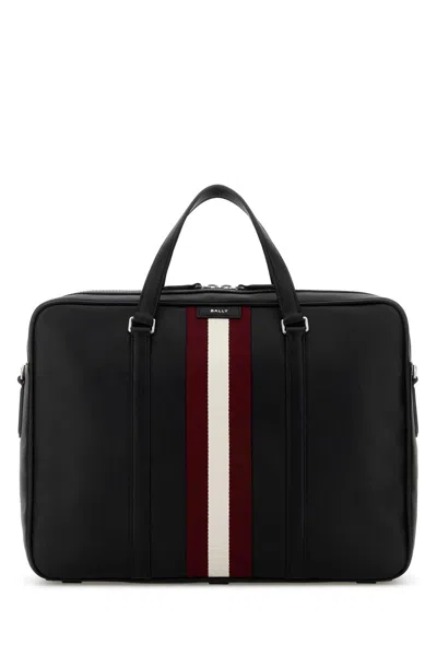 Bally Code Briefcase In Black