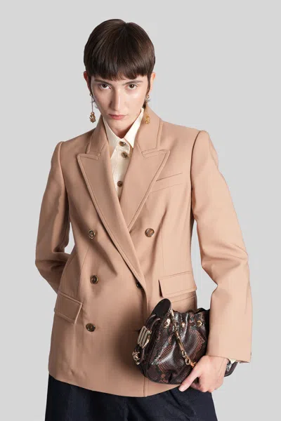 Zimmermann Double-breasted Wool Blazer In Brown