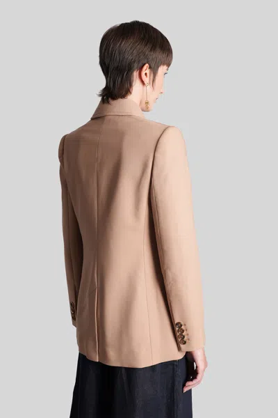 Zimmermann Double-breasted Wool Blazer In Brown