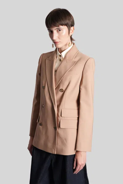 Zimmermann Double-breasted Wool Blazer In Brown