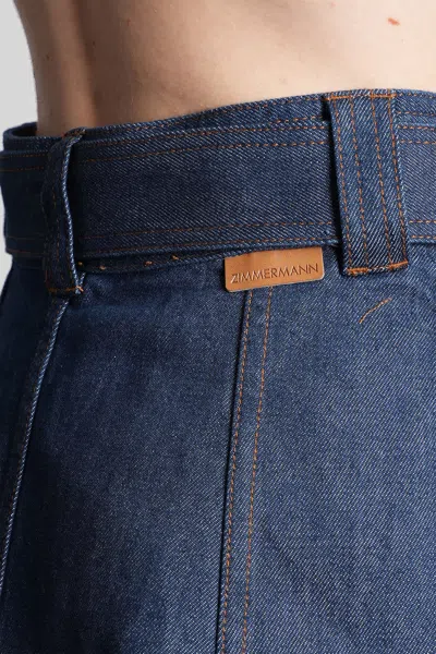 Zimmermann Skirt In Blue Denim In Blue