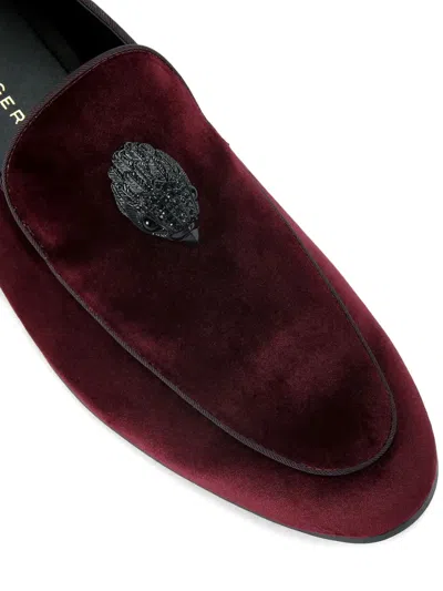 Kurt Geiger London Hugh 2 Velvet Loafer In Burgundy