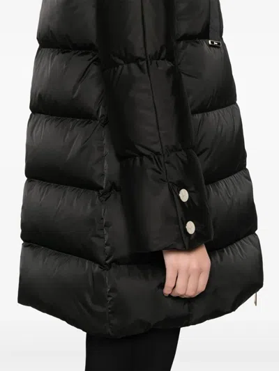 Herno A-shape Glossy Satin Down Jacket Clothing In Animal Print