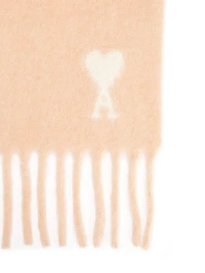 Ami Alexandre Mattiussi Alpaca Scarf Scarves And Foulards Rose In Neutral