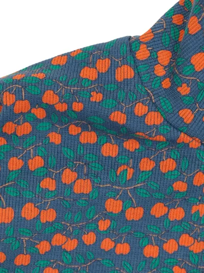 罗纹樱桃印花毛衣