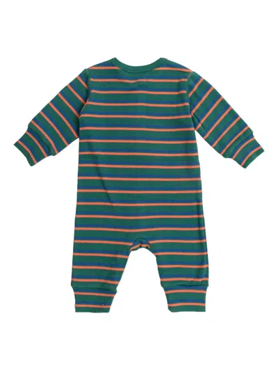 条纹罗纹连体衣