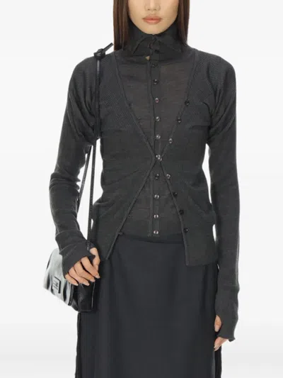 LAYERED FITTED CARDIGAN