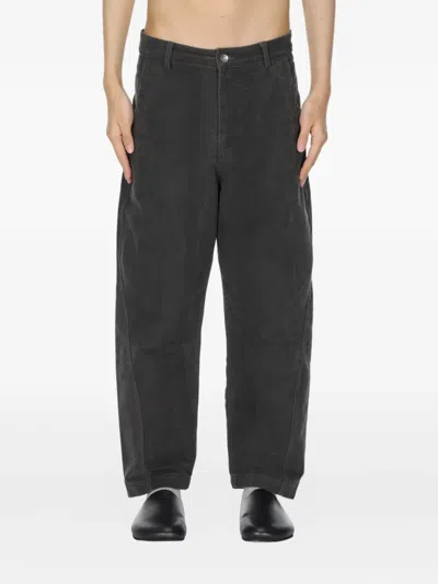 Ymc You Must Create Twisted-seam Trousers In Gray
