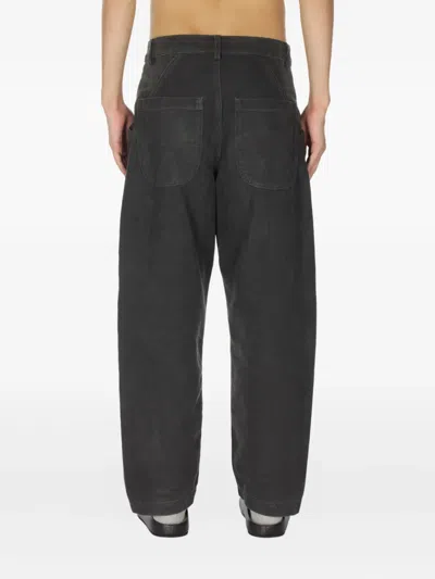 Ymc You Must Create Twisted-seam Trousers In Gray