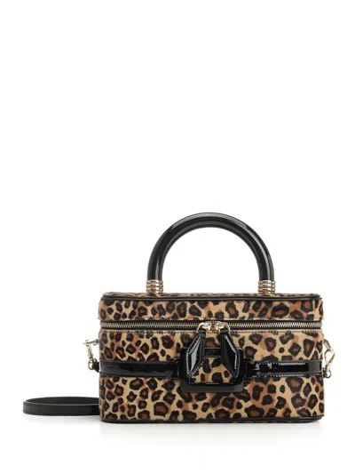 Roger Vivier Belle Vivier Leopard-print Buckle Tote Bag Handbags Animalier In Animal Print