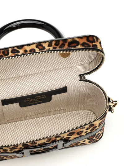 Roger Vivier Belle Vivier Leopard-print Buckle Tote Bag Handbags Animalier In Animal Print