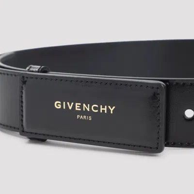 Givenchy 35 Mm Label Belt With Multiple Holes In Black