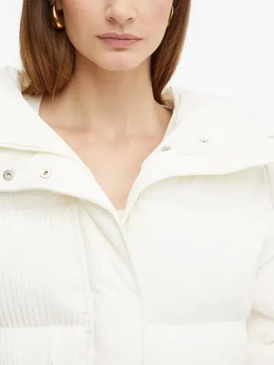 Hugo Boss Papera Drawstring Hooded Coat In White