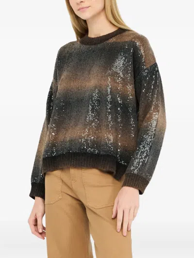 Liu •jo Women's Knitwear Liu Jo Mf5380 Ma14r S9472 In Brown