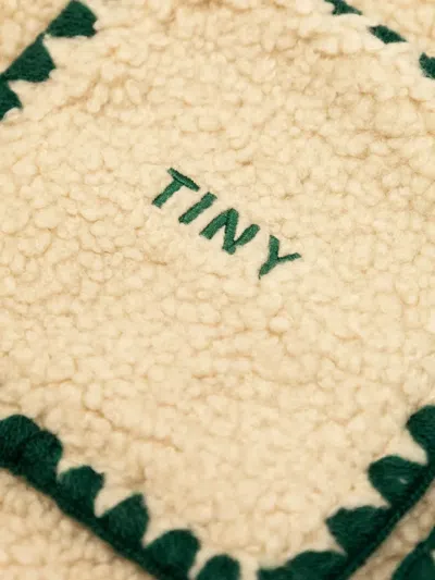 Tiny Cottons Crochet-trimmed Fleece Vest In Brown