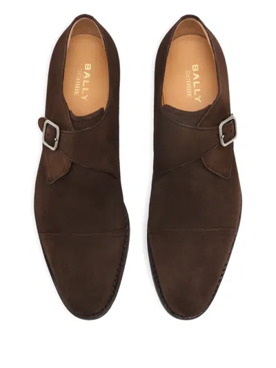 Bally Scribe Un Buckle-strap Monk Shoes In Brown