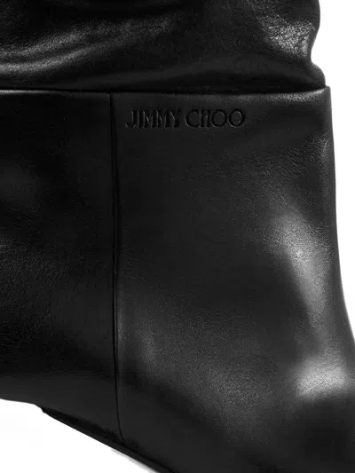 Jimmy Choo Stylish Pointed Toe Block Heel Ankle Boots In Black