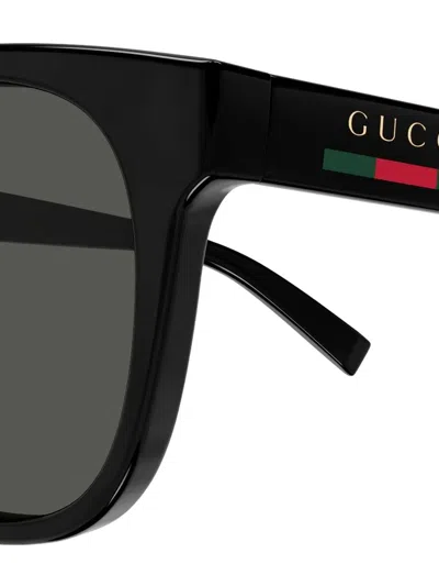 Gucci Rectangle-frame Sunglasses In Black
