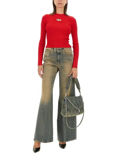 Diesel Borsa A Tracolla "charm-d" In Brown